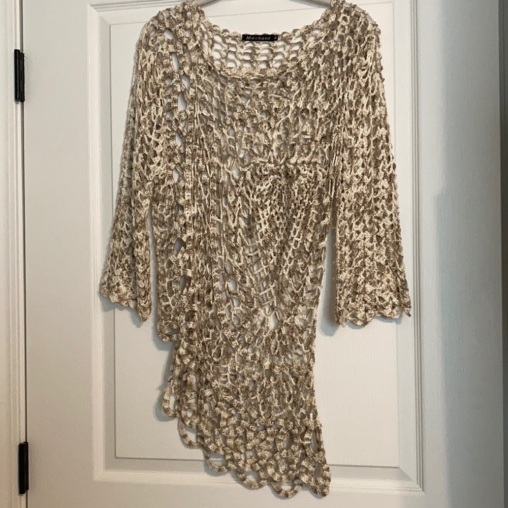 Woven sweater/beach cover up